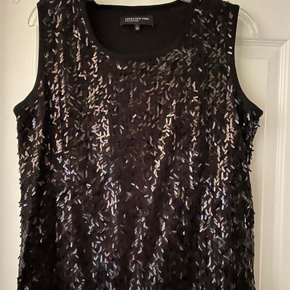 JONES NEW YORK Sequined Top